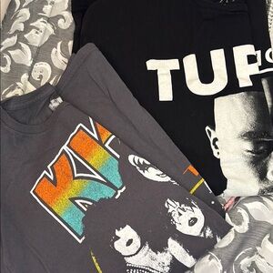men's Graphic T-Shirt Set - Black and Gray